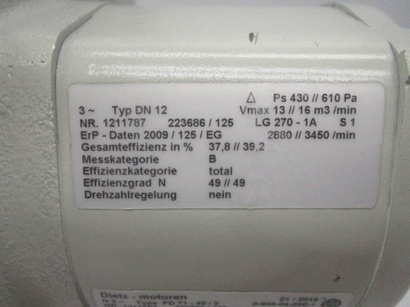 DIETZ-MOTOREN FD71-40/2 1211787 NSNP