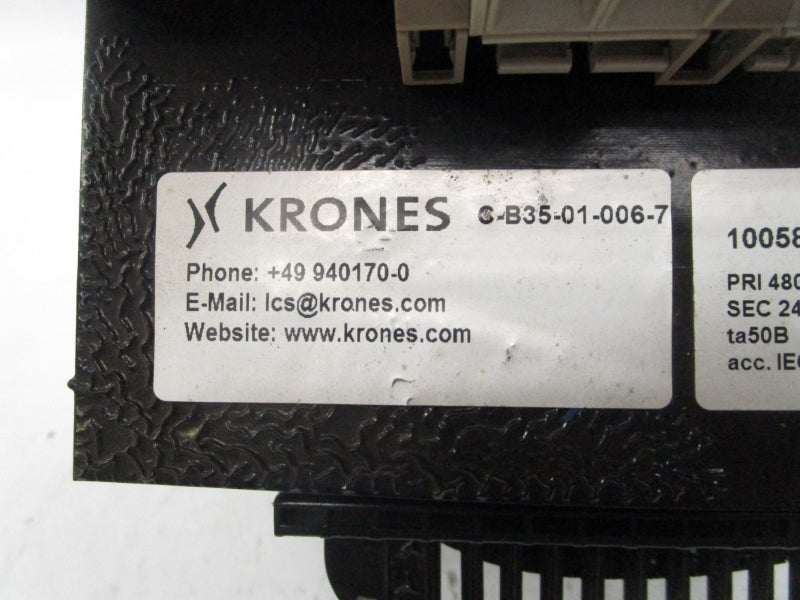 KRONES 10058A C-B35-01-006-7 480V 4.35A (AS PICTURED) NSNP