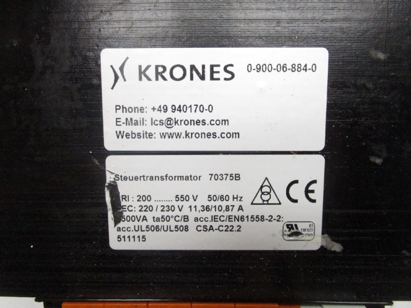 KRONES 7035B 0-900-06-884-0 550V 11.36A NSNP