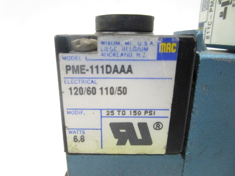 MAC 811C-PM-111DA-142 110-120V 150PSI UNMP