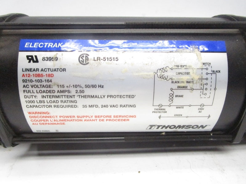 THOMSON A12-10B5-18D 115VAC 2.50A UNMP