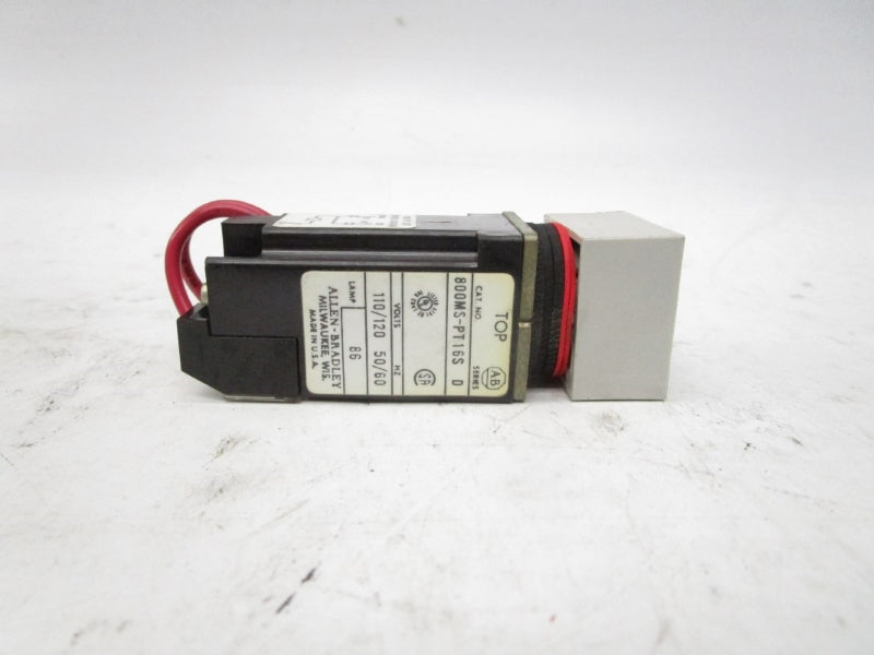 ALLEN BRADLEY 800MS-PT16S SER. D 110-120V (BK/YL) NSMP