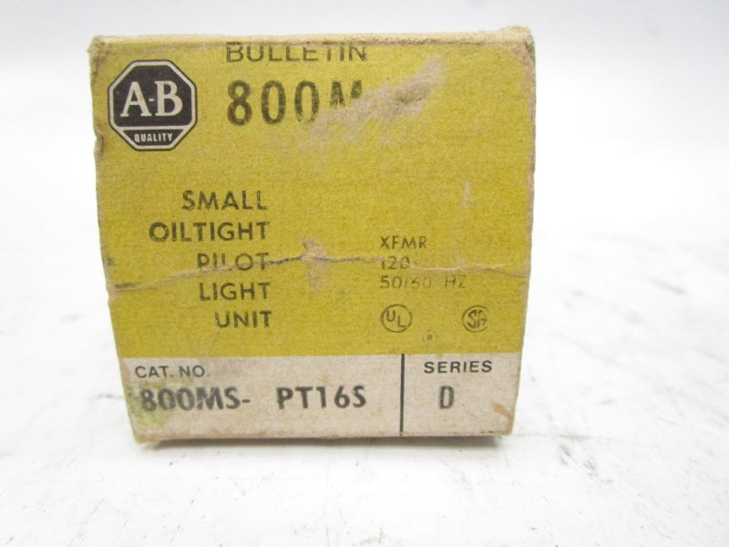 ALLEN BRADLEY 800MS-PT16S SER. D 110-120V (BK/YL) NSMP