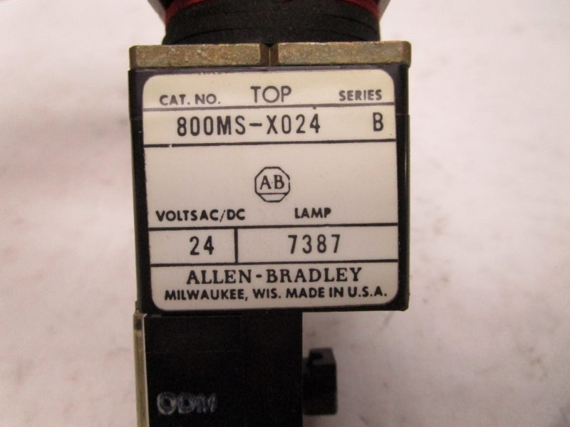 ALLEN BRADLEY 800MS-X024 SER. B 300VAC NSNP