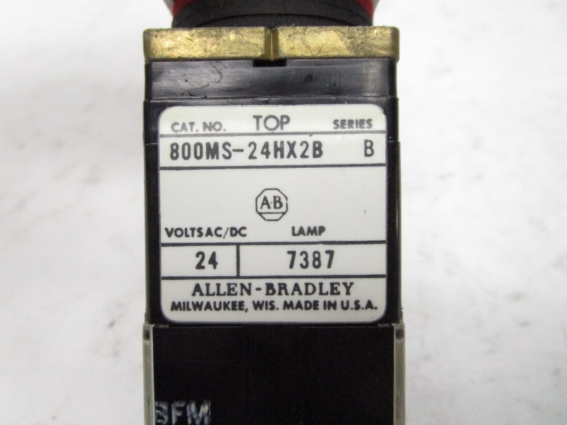 ALLEN BRADLEY 800MS-24HX2B SER. B 300VAC NSNP