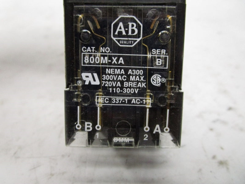 ALLEN BRADLEY 800MS-6HX2B SER. D 300VAC NSNP