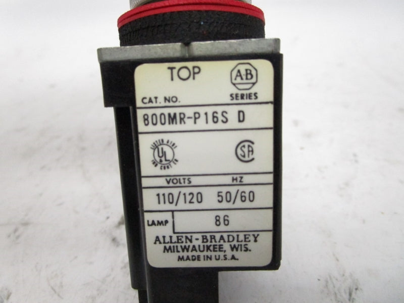 ALLEN BRADLEY 800MR-P16S SER. D 110-120V NSNP