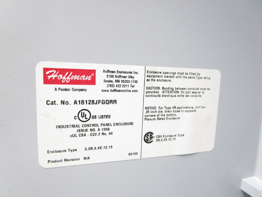 HOFFMAN A16128JFGQRR NSMP