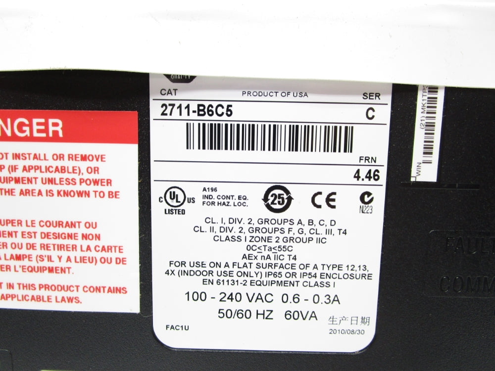 INDUSTRIAL SPARE PART 2711-B6C5 SER. C F/W 4.46 NSMP