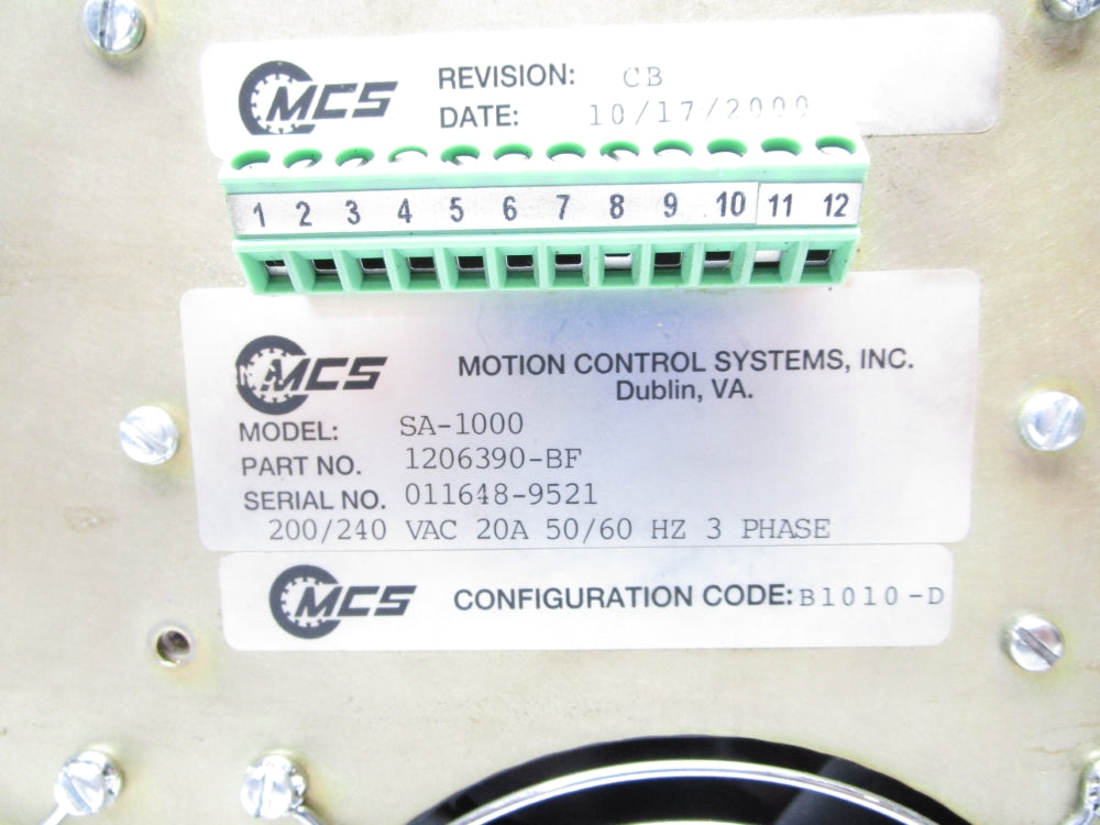 MOTION CONTROL SA-1000 1206390-BF UNMP