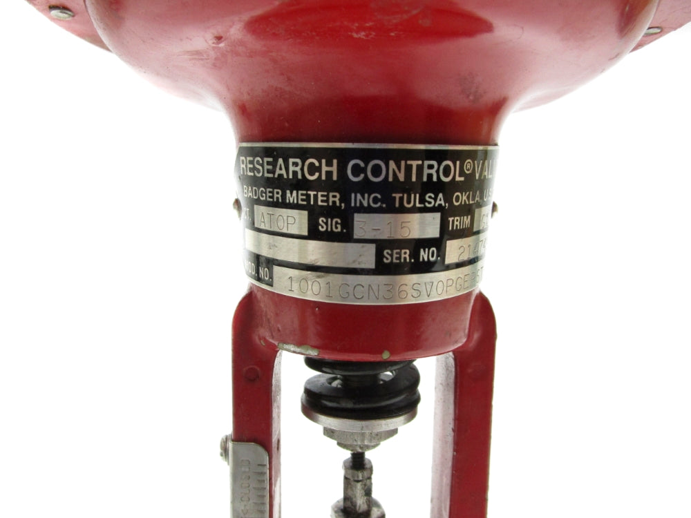 RESEARCH CONTROL 1001GCN36SV0PGEPST 3-15SIG UNMP