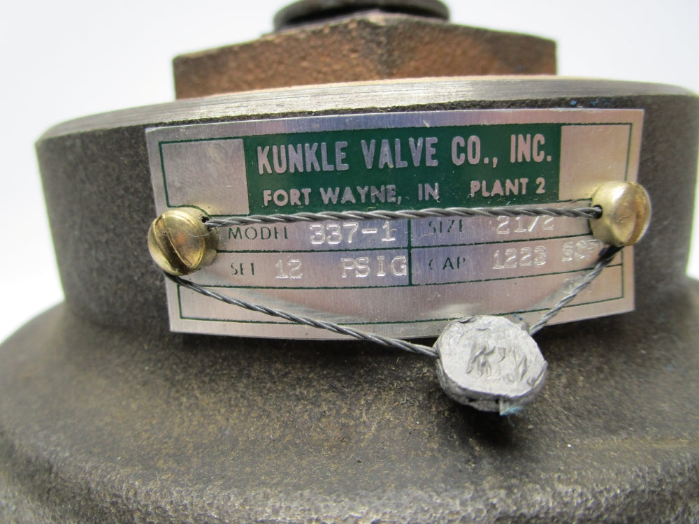 KUNKLE VALVE 337-1 12PSI 2-12" NSNP