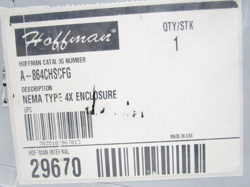 HOFFMAN A-864CHSCFG NSNP