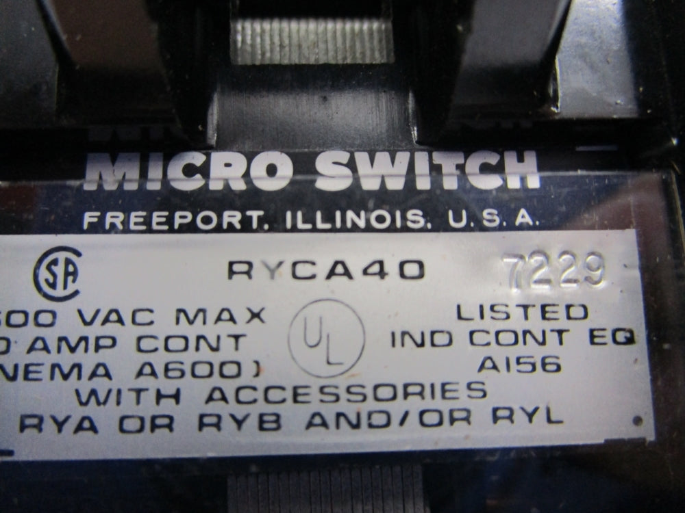 MICRO SWITCH RYCA40 NSMP