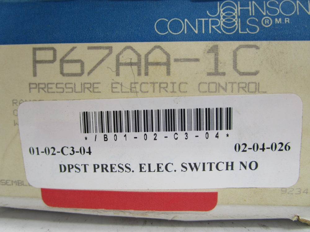 JOHNSON CONTROLS P67AA-1C 3-30 PSIG NSMP