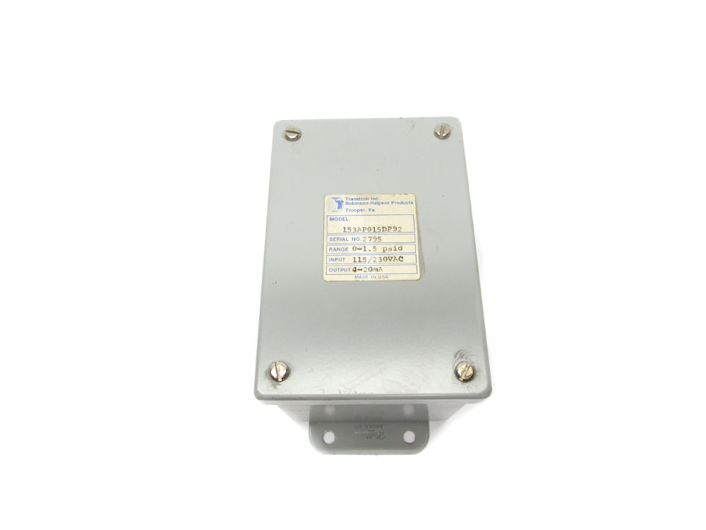 TRANSCOIL 153AP015DF92 0-1.5PSID, 115-230VAC (AS PICTURED) NSNP