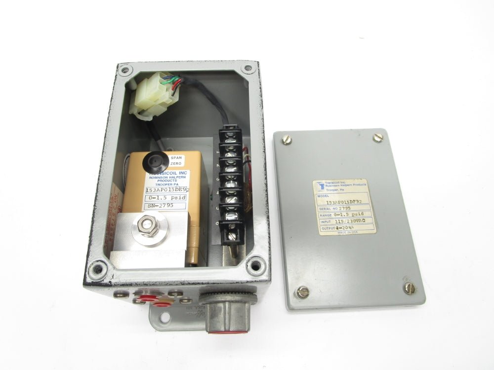 TRANSCOIL 153AP015DF92 0-1.5PSID, 115-230VAC (AS PICTURED) NSNP