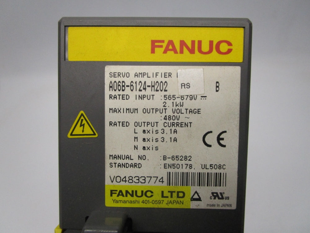 FANUC A06B-6124-H202 565-679V 3.1A UNMP