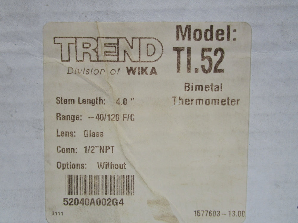 TREND TI.52-40-120F 4.0" NSMP