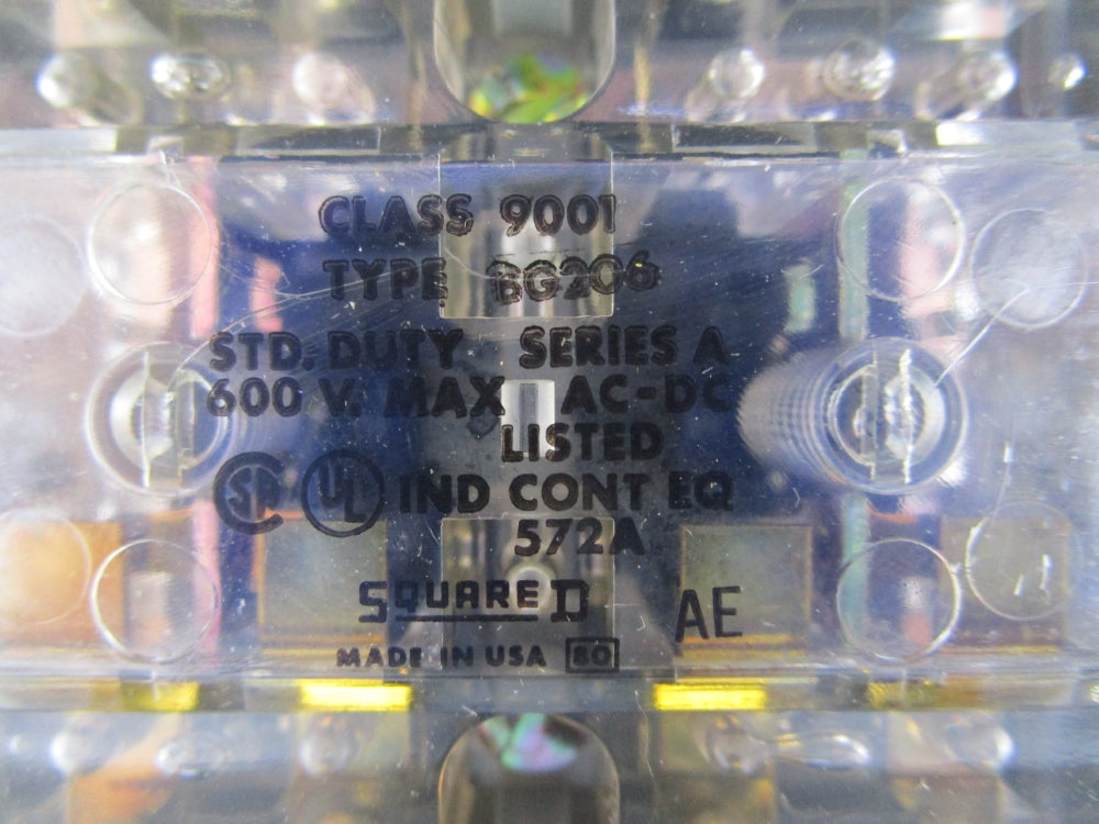 SQUARE D 9001BG206 SER. A 600VAC-DC UNMP