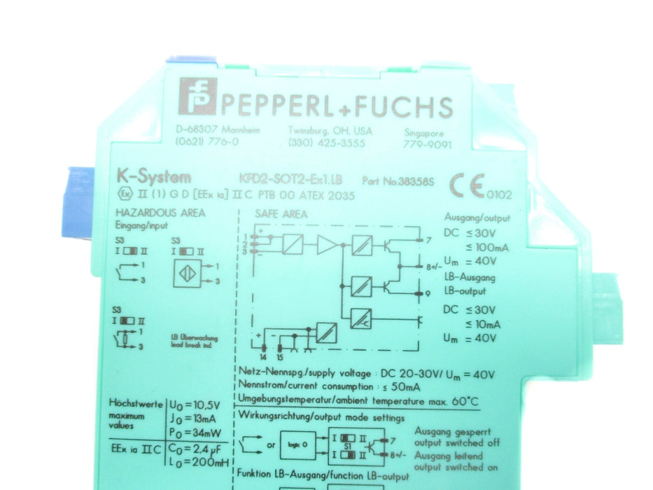 PEPPERL+FUCHS KFD2-SOT2-EX1.LB NSNP