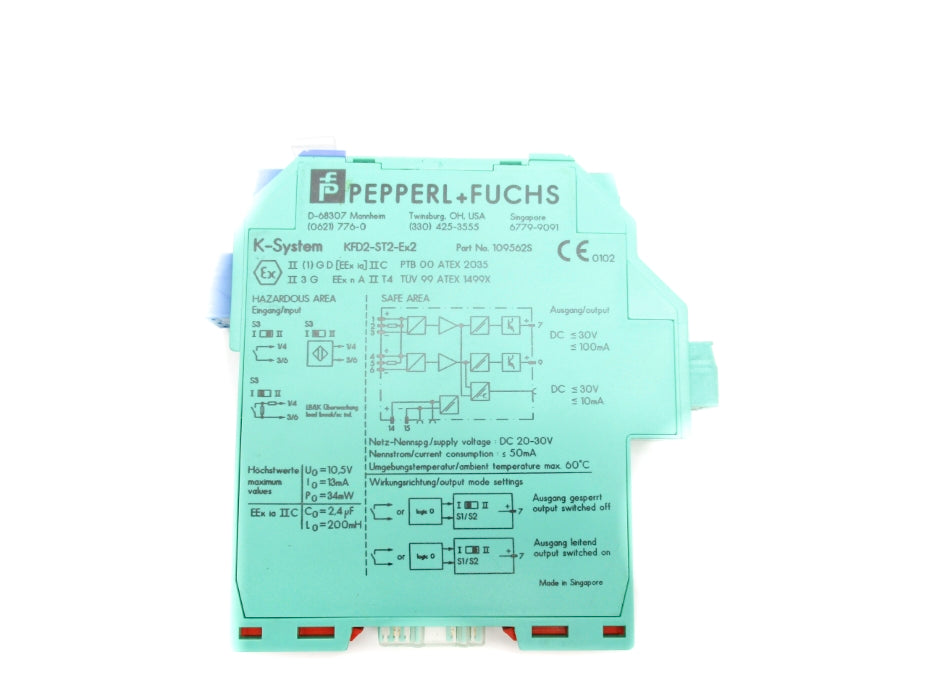PEPPERL+FUCHS KFD2-ST2-EX2 109562S NSNP