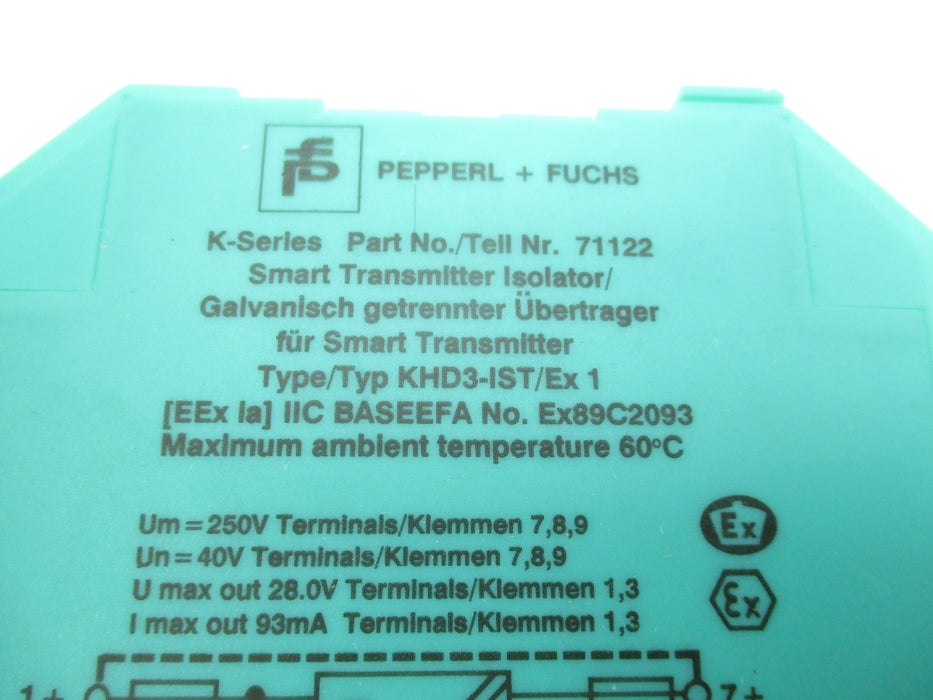 PEPPERL+FUCHS KHD3-IST/EX1 71122 (AS PICTURED) NSNP