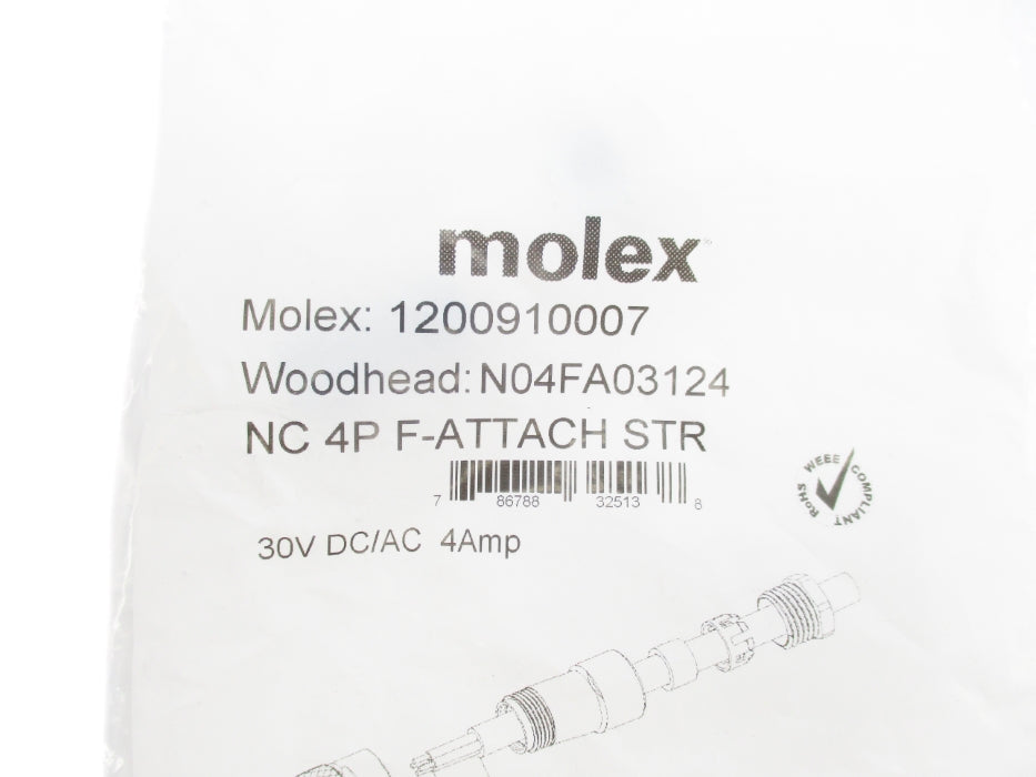 MOLEX 1200910007 N04FA03124 30VDC/AC 4A NSMP