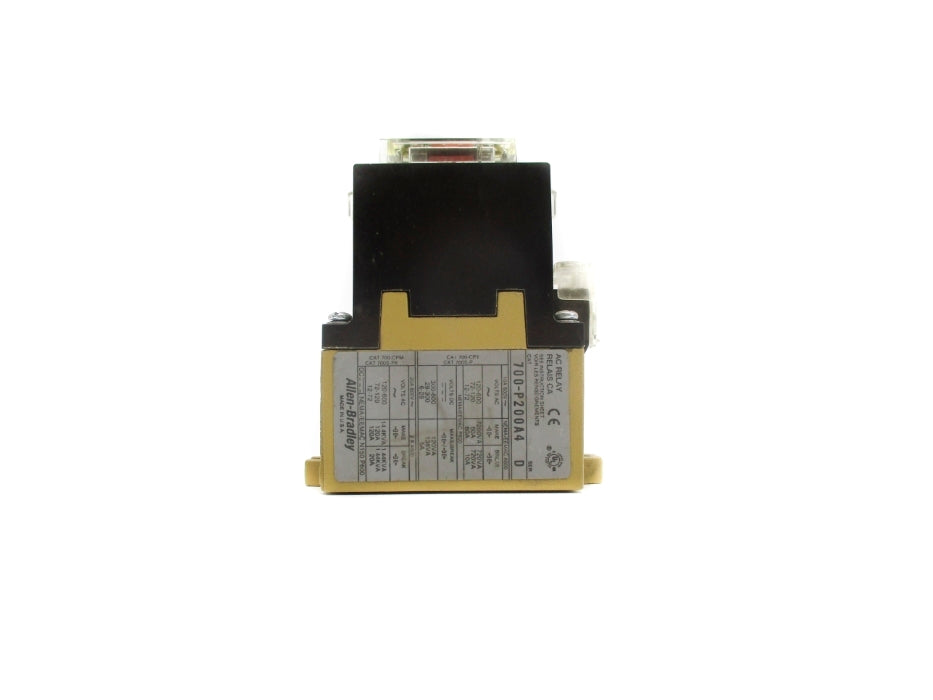 ALLEN BRADLEY 700-P200A4 SER. D 120-600VAC 10A NSNP