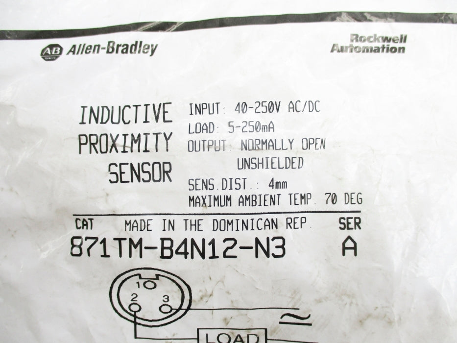 ALLEN BRADLEY 871TM-B4N12-N3 SER. A NSMP