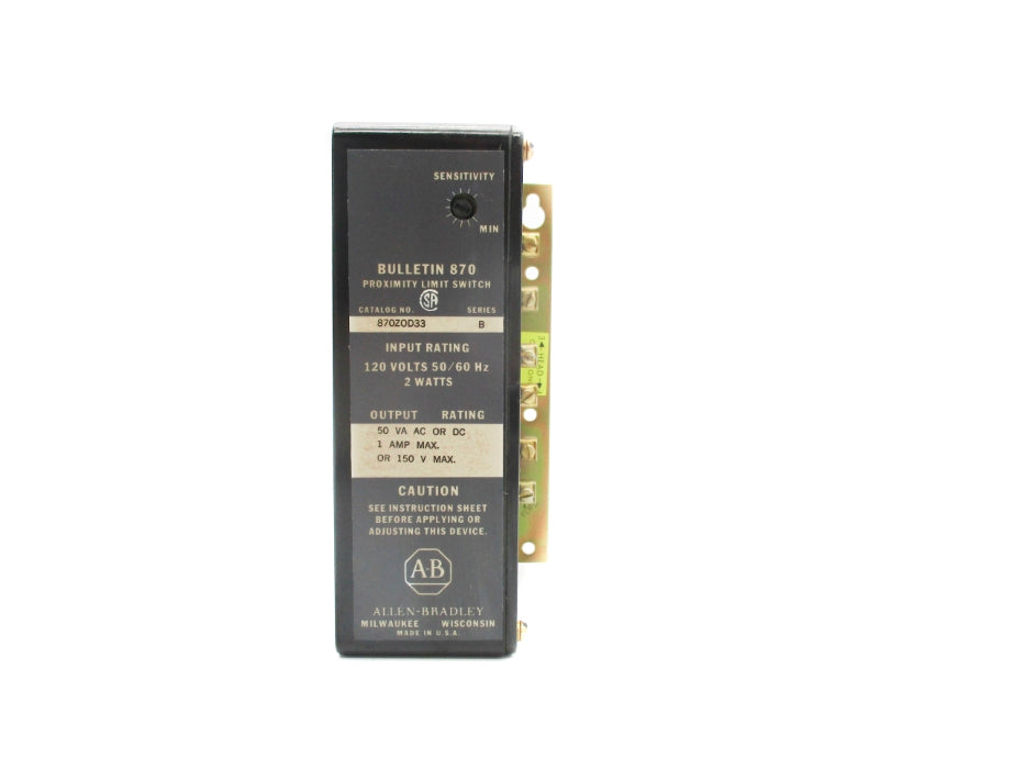 INDUSTRIAL SPARE PART 870ZOD33 SER. B UNMP