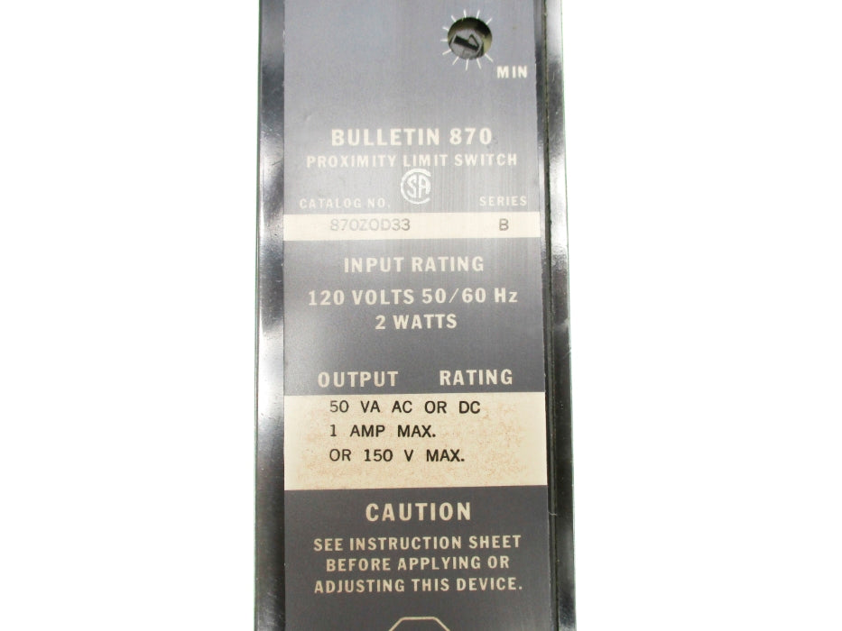 INDUSTRIAL SPARE PART 870ZOD33 SER. B UNMP