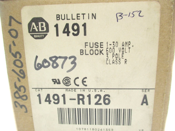 ALLEN BRADLEY 1491-R126 SER. A 600V 1-30A (BR/WH) NSMP