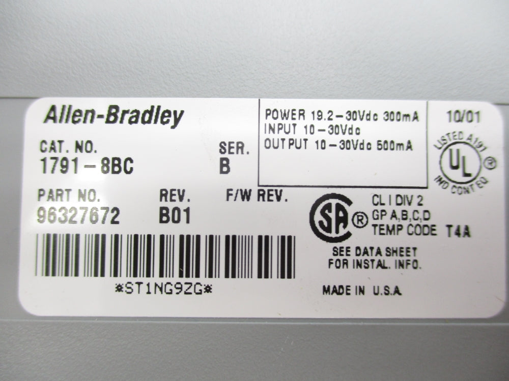 ALLEN BRADLEY 1791-8BC SER. B NSMP