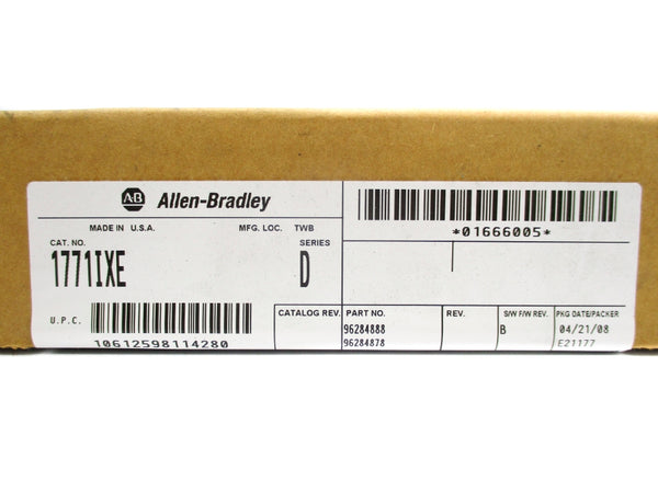 ALLEN BRADLEY 1771IXE SER. D F/W B DATE: 2008 NSFS