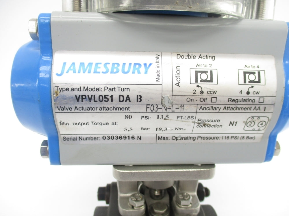 JAMESBURY VPVL051DAB 80PSI UNMP