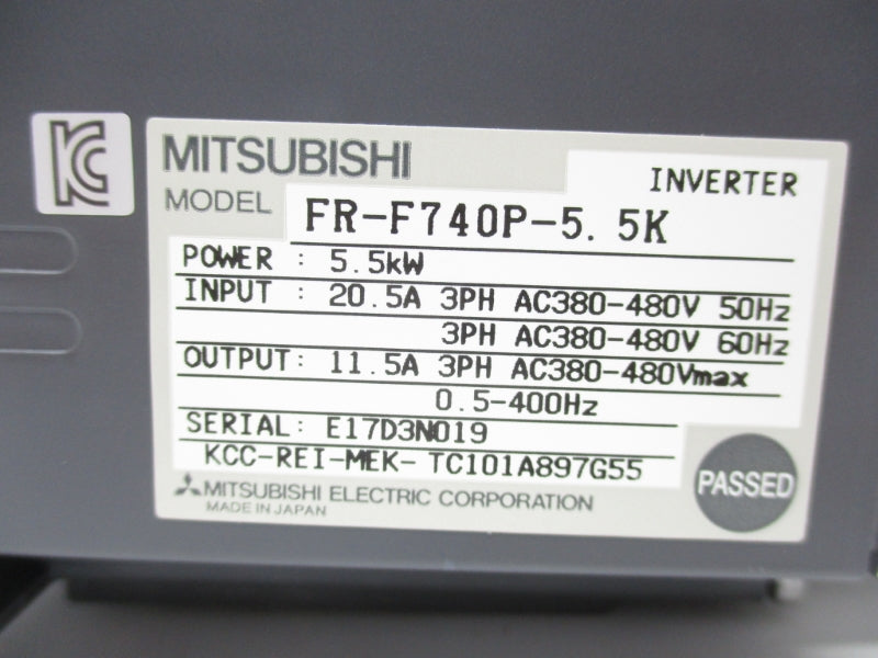 MITSUBISHI FR-F740P-5.5K 380-480VAC 20.5A NSMP