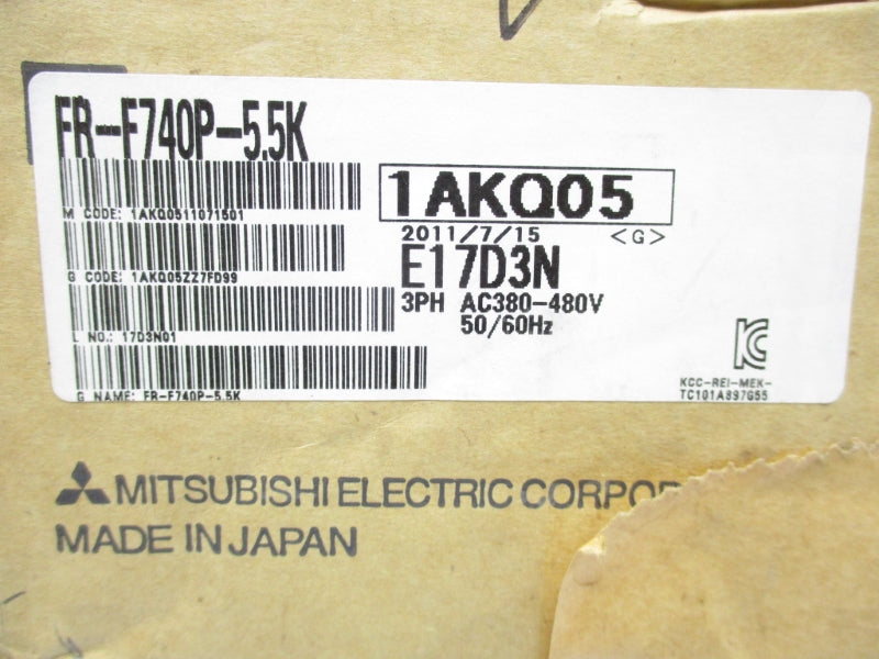 MITSUBISHI FR-F740P-5.5K 380-480VAC 20.5A NSMP