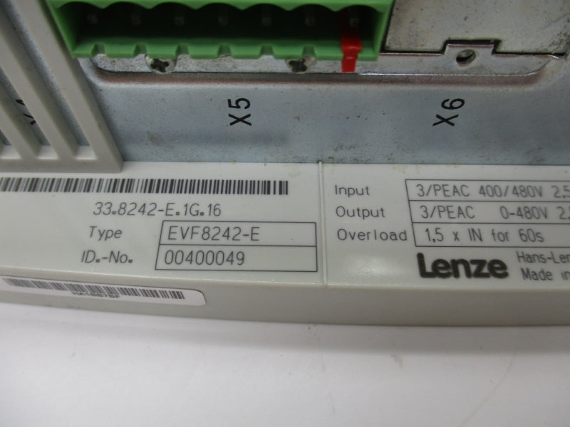 LENZE EVF8242-E 00400049 400/480V 2.5A NSNP