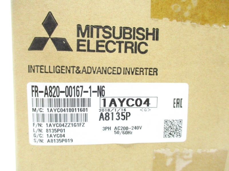 MITSUBISHI ELECTRIC FR-A820-00167-1-N6 200-240VAC NSFS