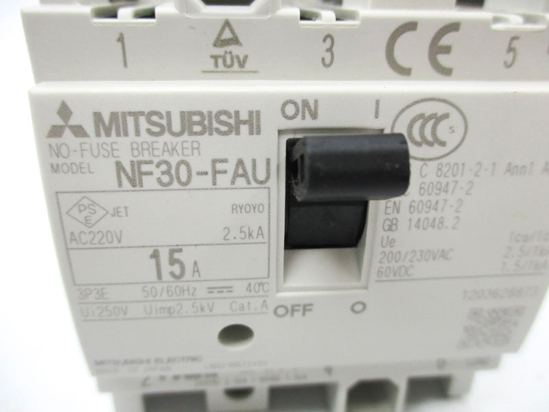 MITSUBISHI NF30-FAU3P15A 250V 15A NSMP