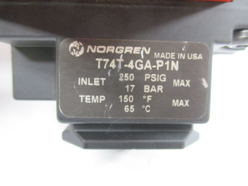 NORGREN T74T-4GA-P1N 250PSI 150'F NSNP