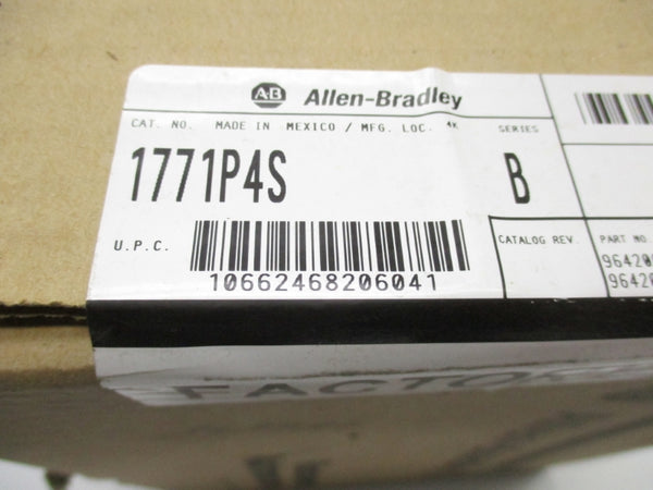 ALLEN BRADLEY 1771-P4S SER. B DATE: 2013 NSFS