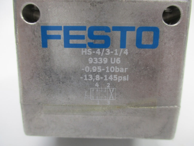 FESTO HS-4/3-1/4 9339 -13.8-145PSI NSNP