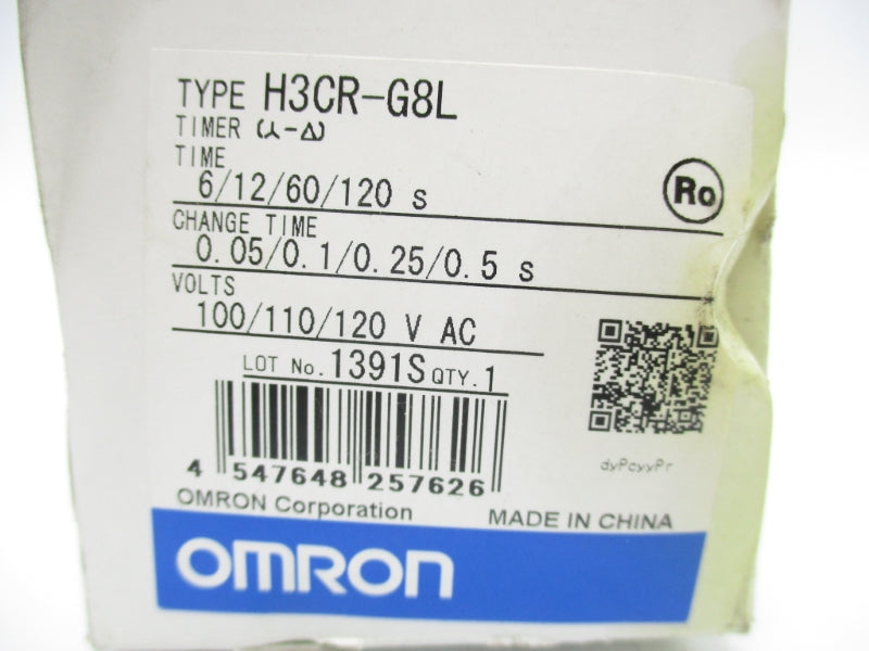 OMRON H3CR-G8L 120VAC 0.5-120S NSMP
