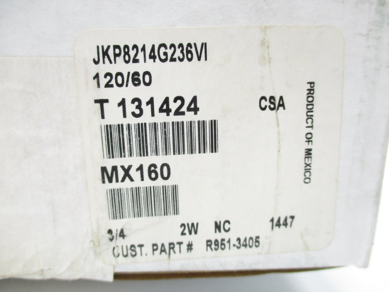 ASCO JKP8214G236VI 120V 3/4" NSFS