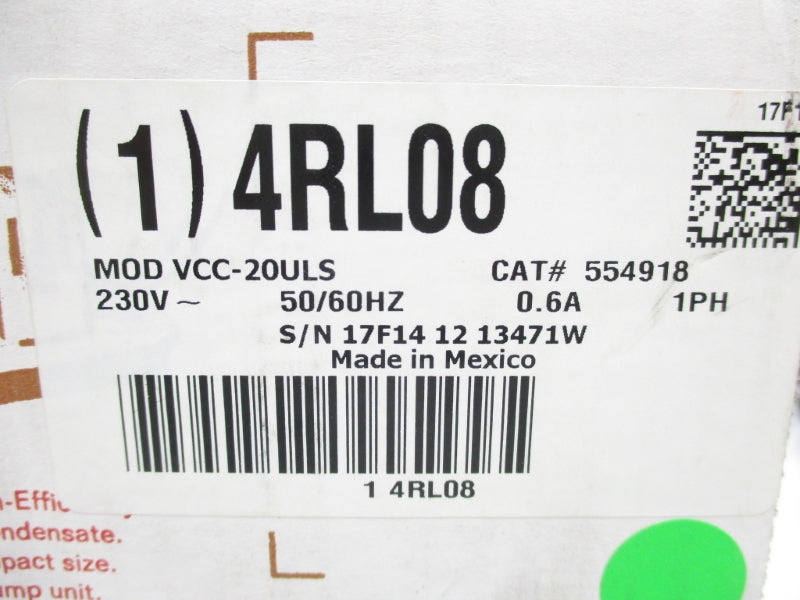 LITTLE GIANT 554918 VCC-20ULS 230V 0.6A NSMP