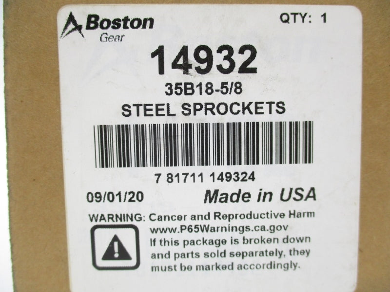 BOSTON GEAR 35B18-5/8 14932 NSMP