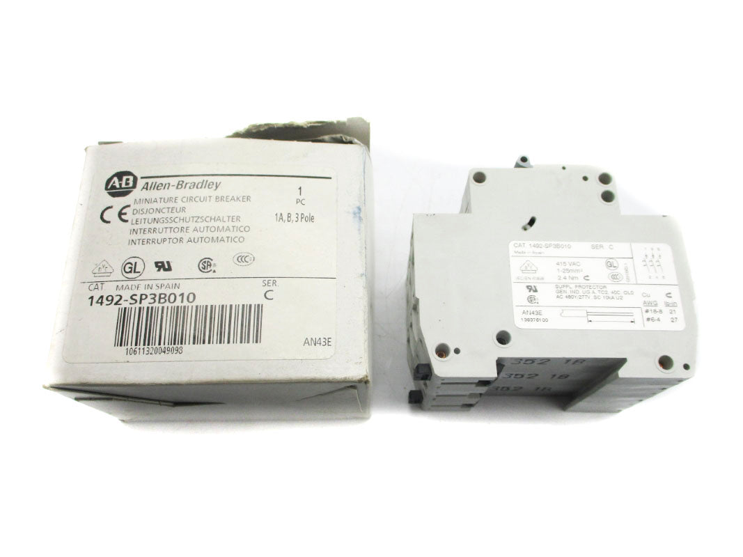 ALLEN BRADLEY 1492-SP3B010 SER. C 415VAC 1A NSMP