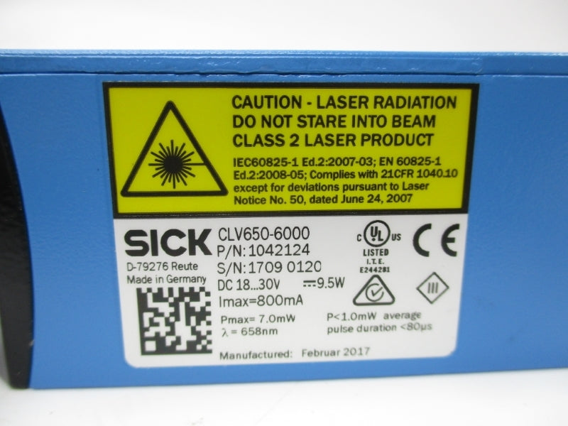 SICK CLV650-6000 1042124 18-30VDC NSMP